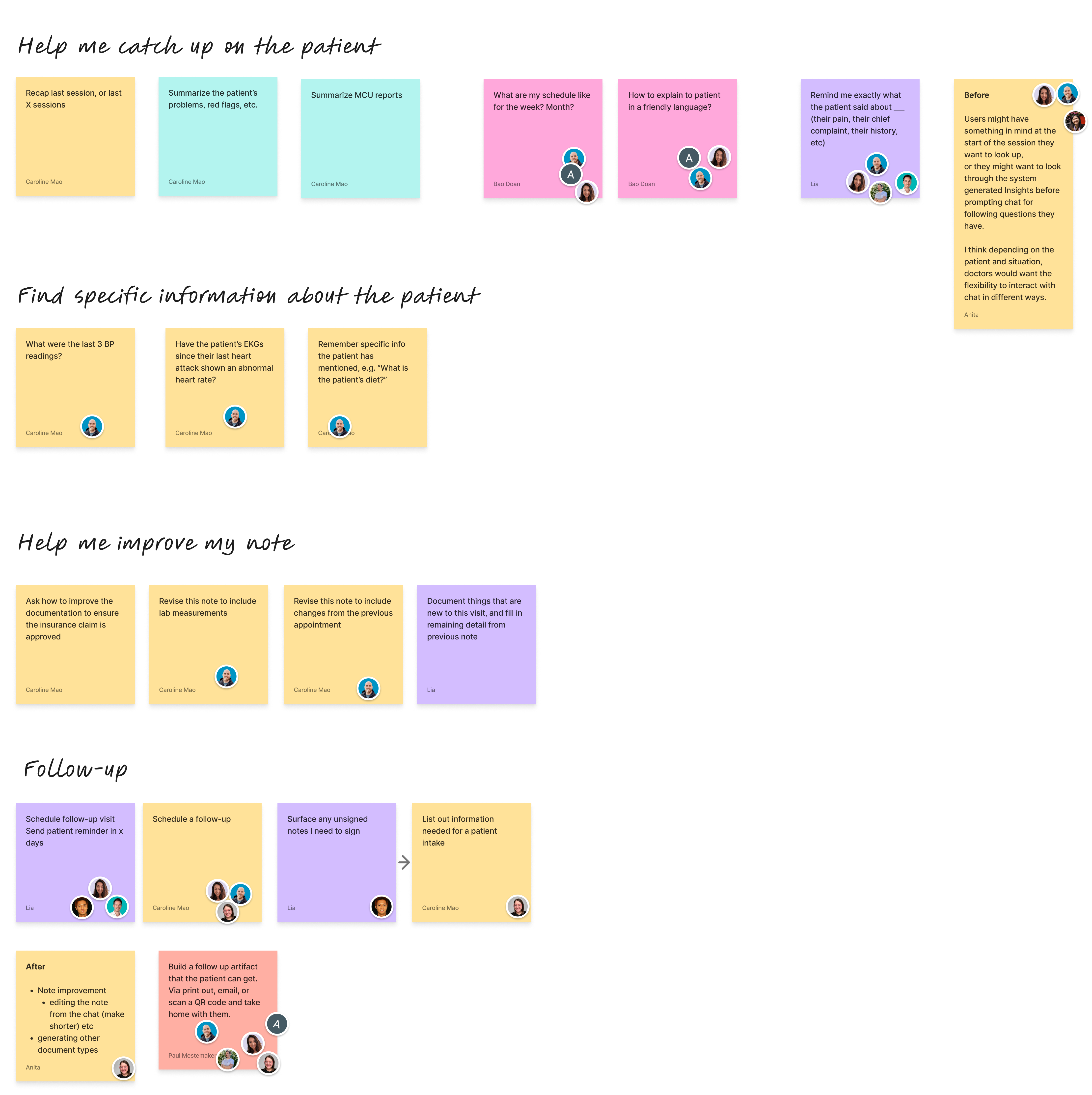 FigJam board of Chat use cases